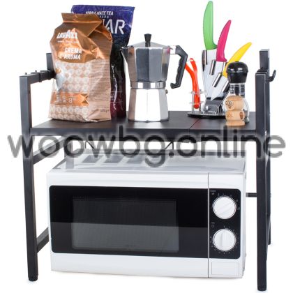 Kitchen cabinet-organizer for microwave