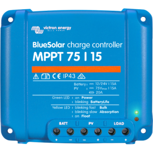 Victron BlueSolar MPPT 75/15 solar controller (12 / 24V-15A)