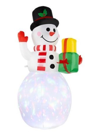 LED светещ надуваем снежен човек 155 см