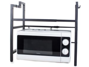 Kitchen cabinet-organizer for microwave